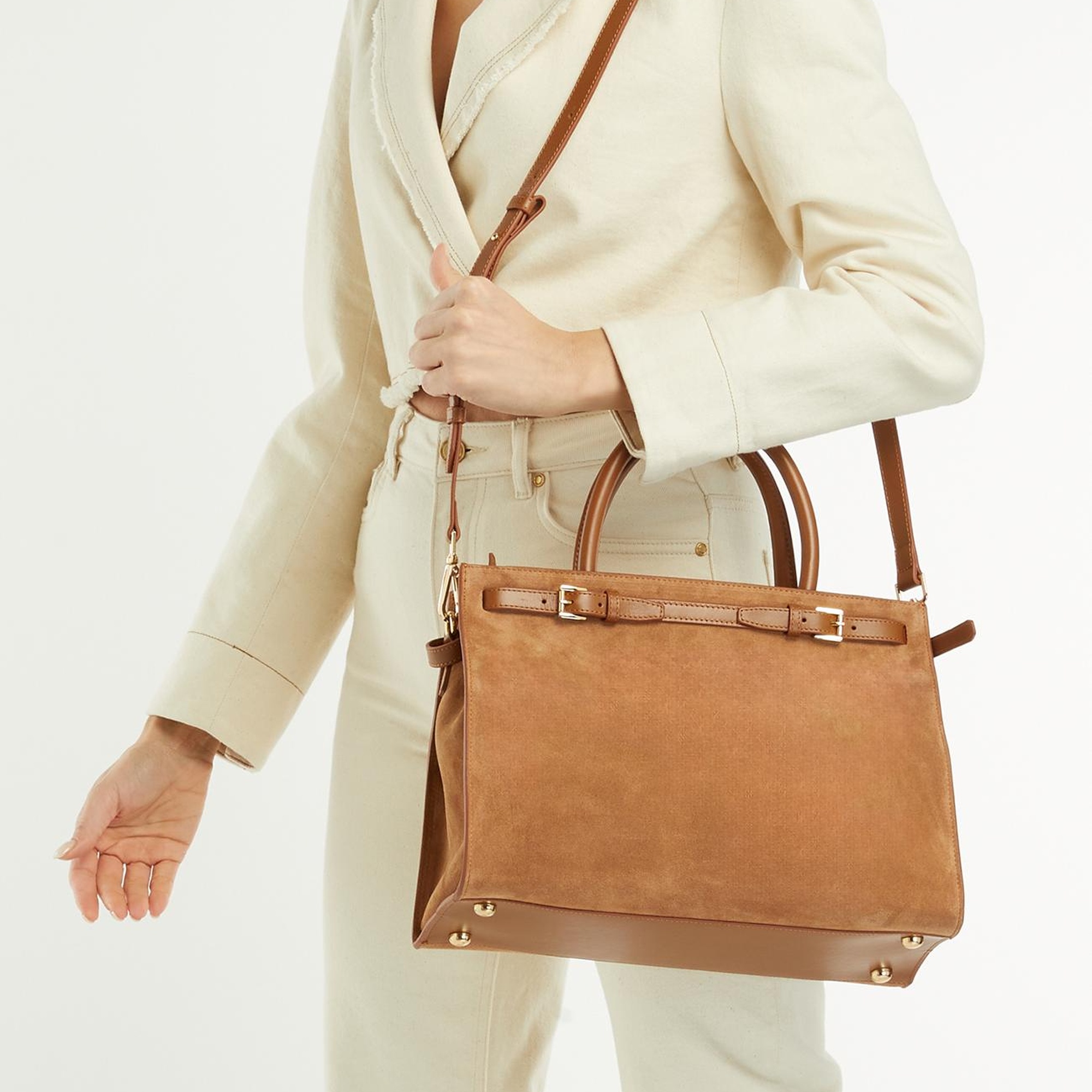 George Hogg Kadın Taba Süet Çanta