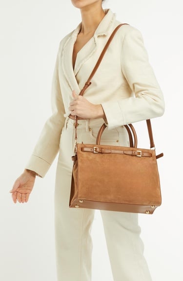  George Hogg Kadın Taba Süet Çanta