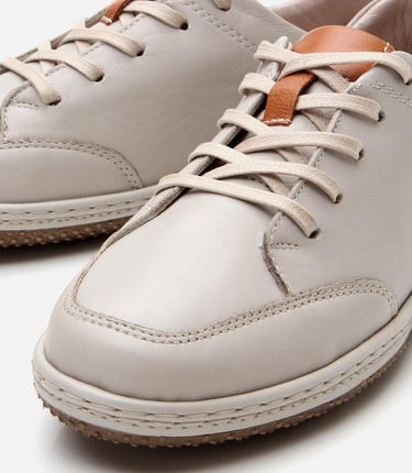  Kadın Deri Bej Comfort Spor Ayakkabı