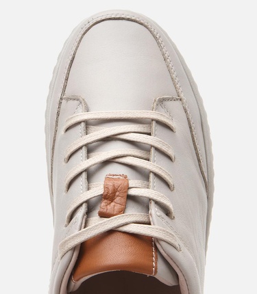  Kadın Deri Bej Comfort Spor Ayakkabı