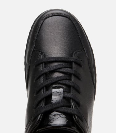  Kadın Deri Siyah Comfort Spor Ayakkabı