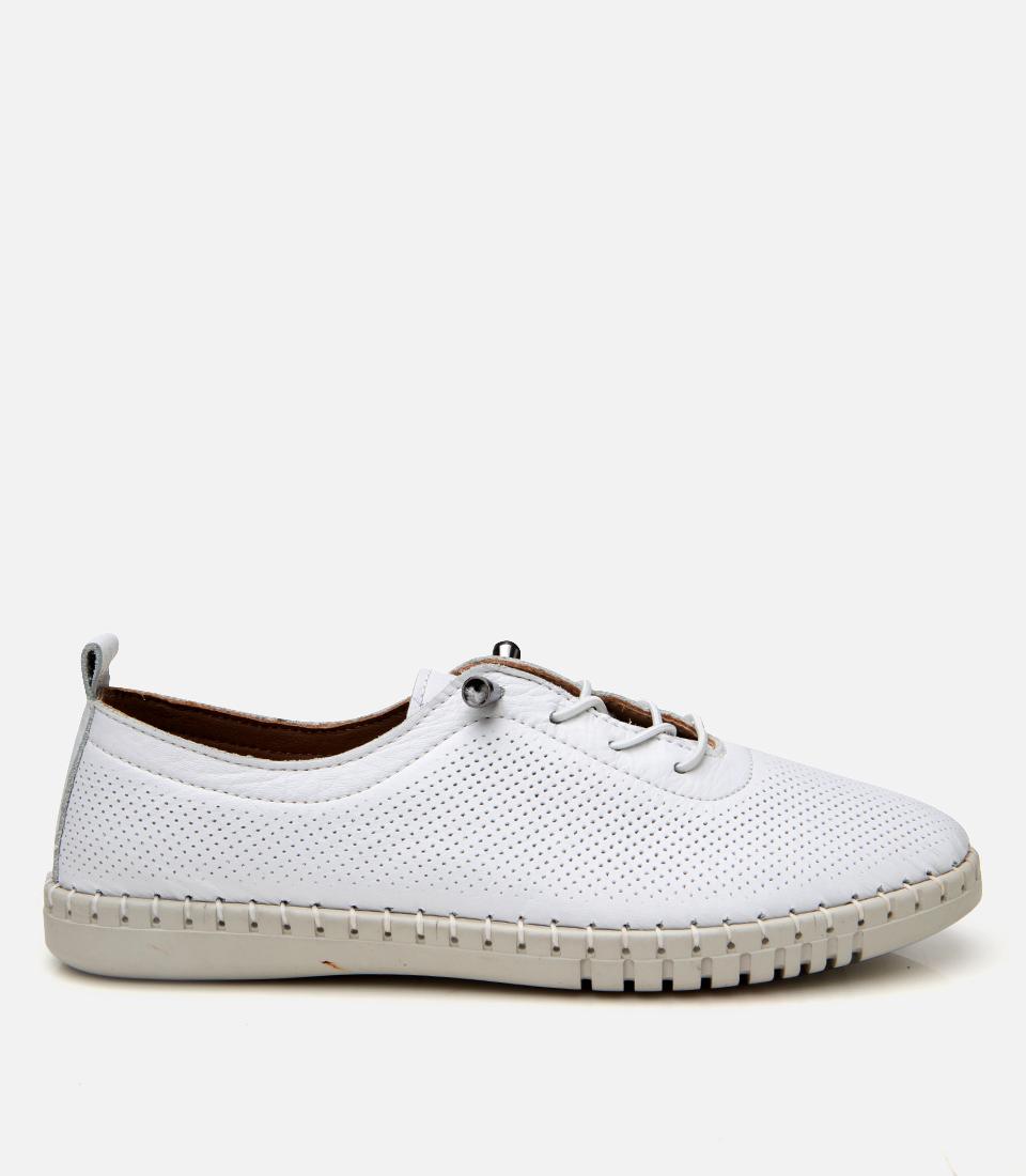  Kadın Deri Beyaz Comfort Ayakkabı