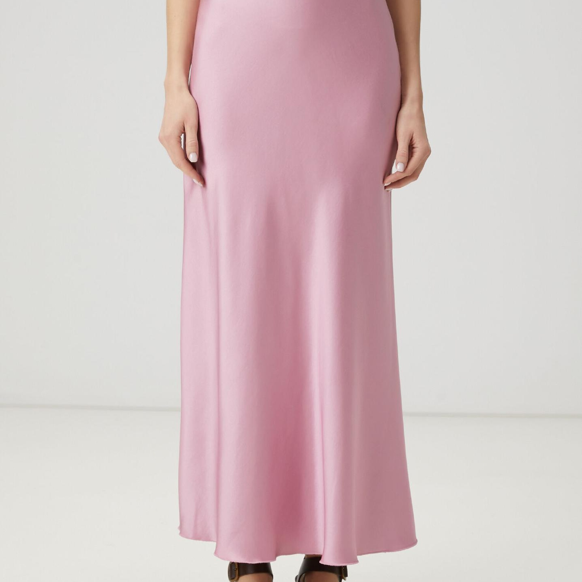 Beymen Club Kadın Pembe Maksi Saten Etek