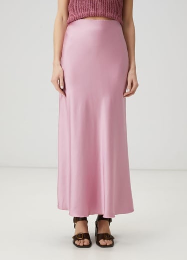  Beymen Club Kadın Pembe Maksi Saten Etek