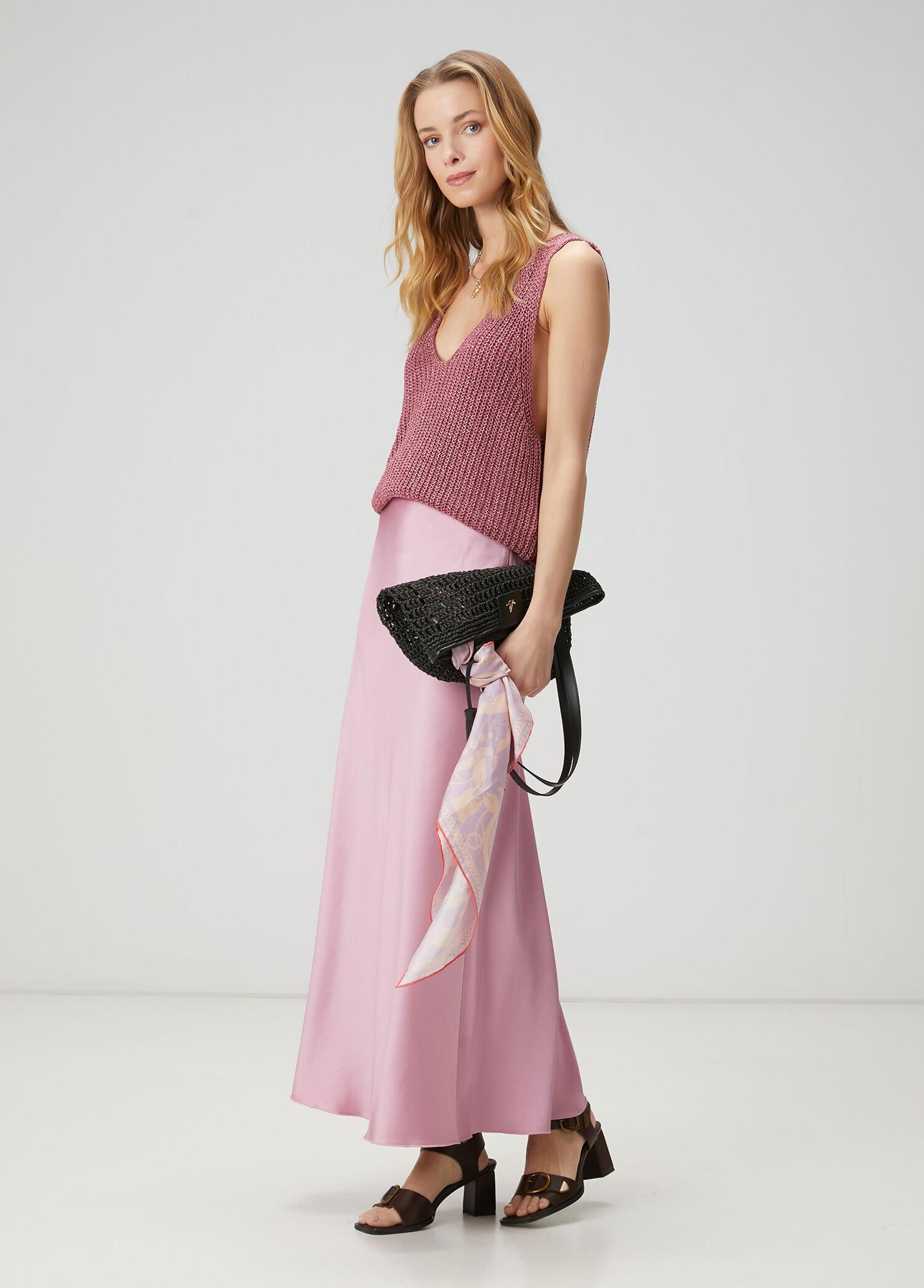  Beymen Club Kadın Pembe Maksi Saten Etek