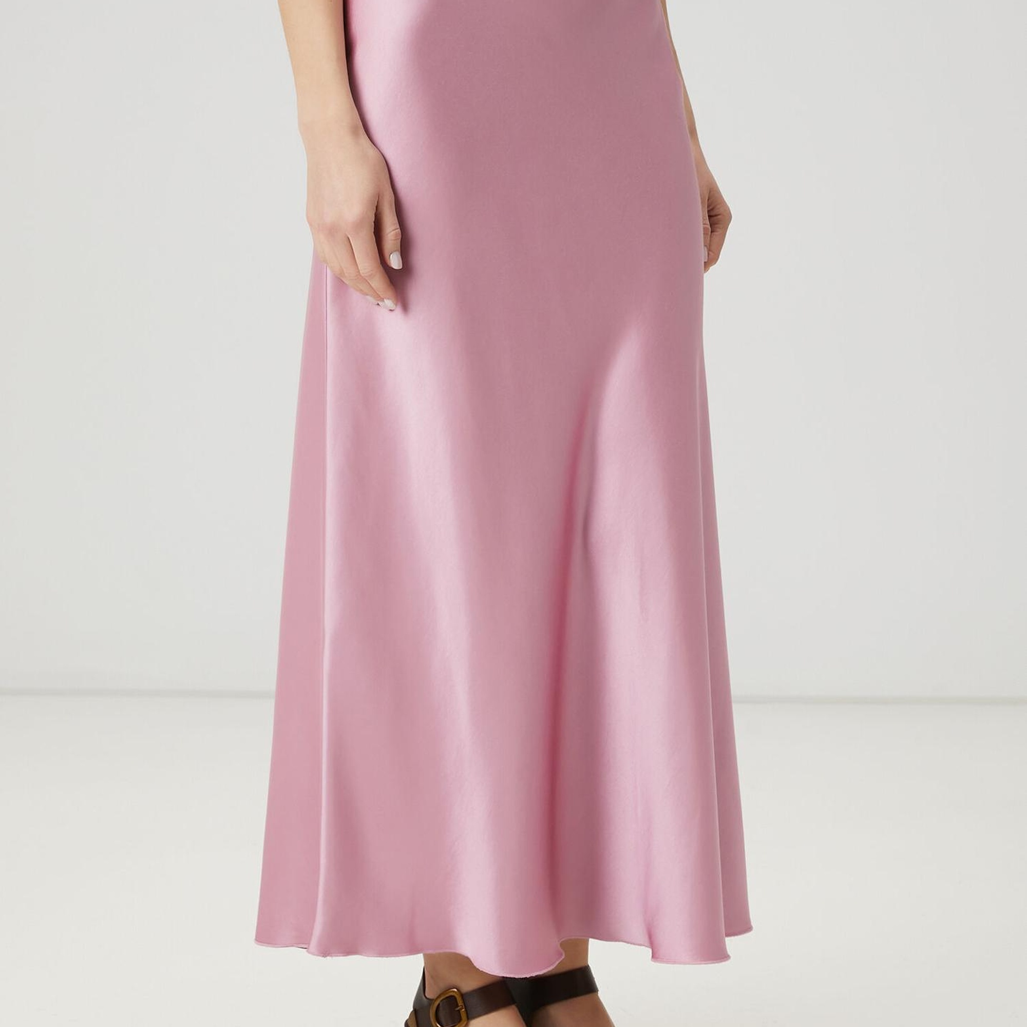 Beymen Club Kadın Pembe Maksi Saten Etek