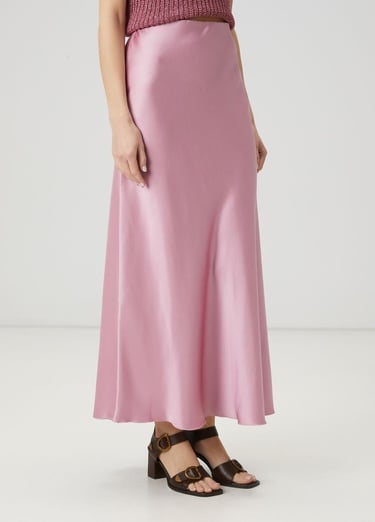  Beymen Club Kadın Pembe Maksi Saten Etek