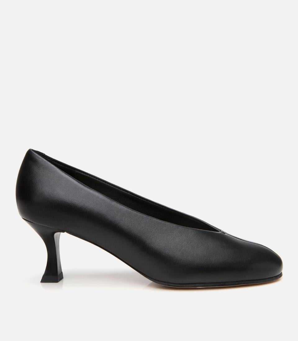  Kadın Deri Siyah İnce Topuklu Ayakkabı