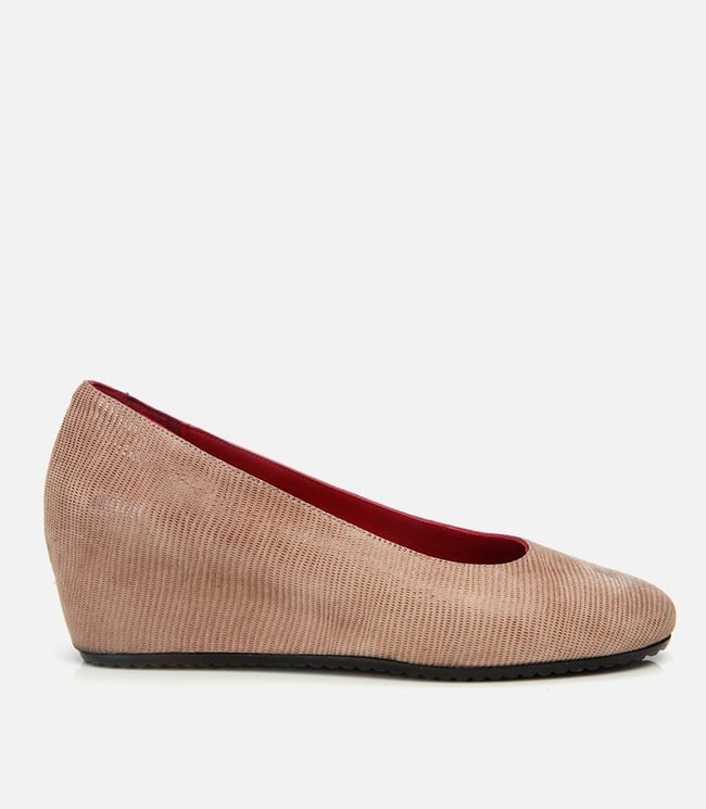  Kadın Deri Vizon Esnek Dolgu Topuklu Ayakkabı