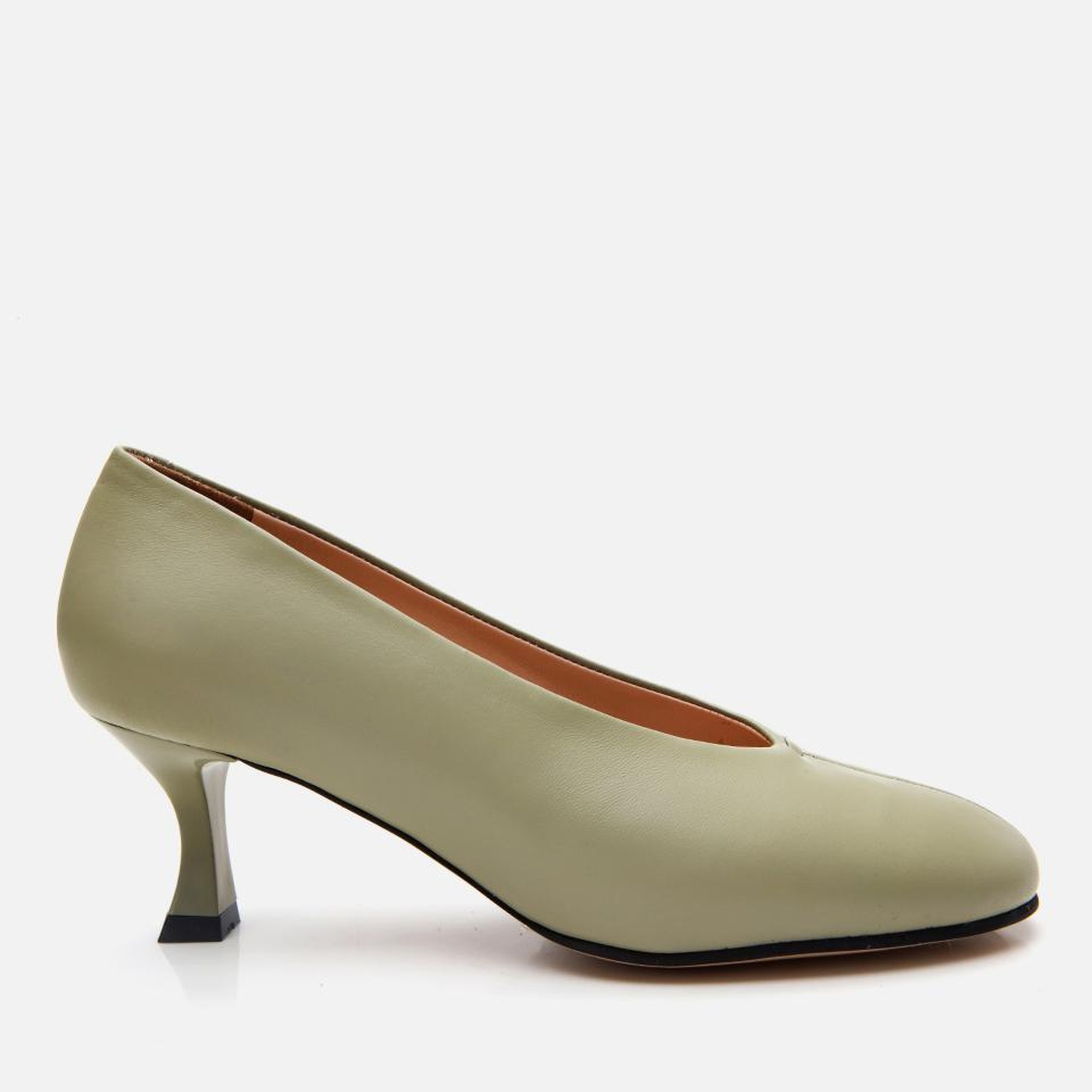 Kadın Deri Yeşil İnce Topuklu Ayakkabı