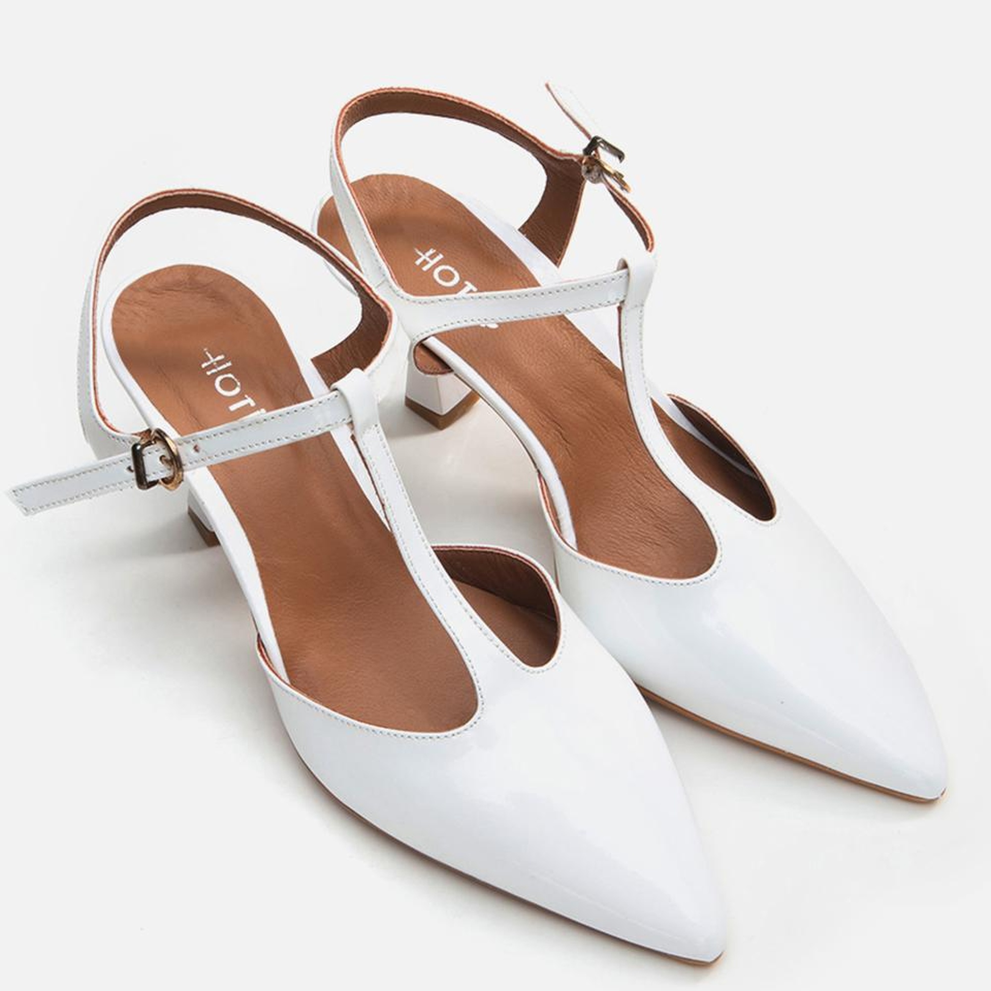 Kadın Deri Beyaz İnce Topuklu Stiletto