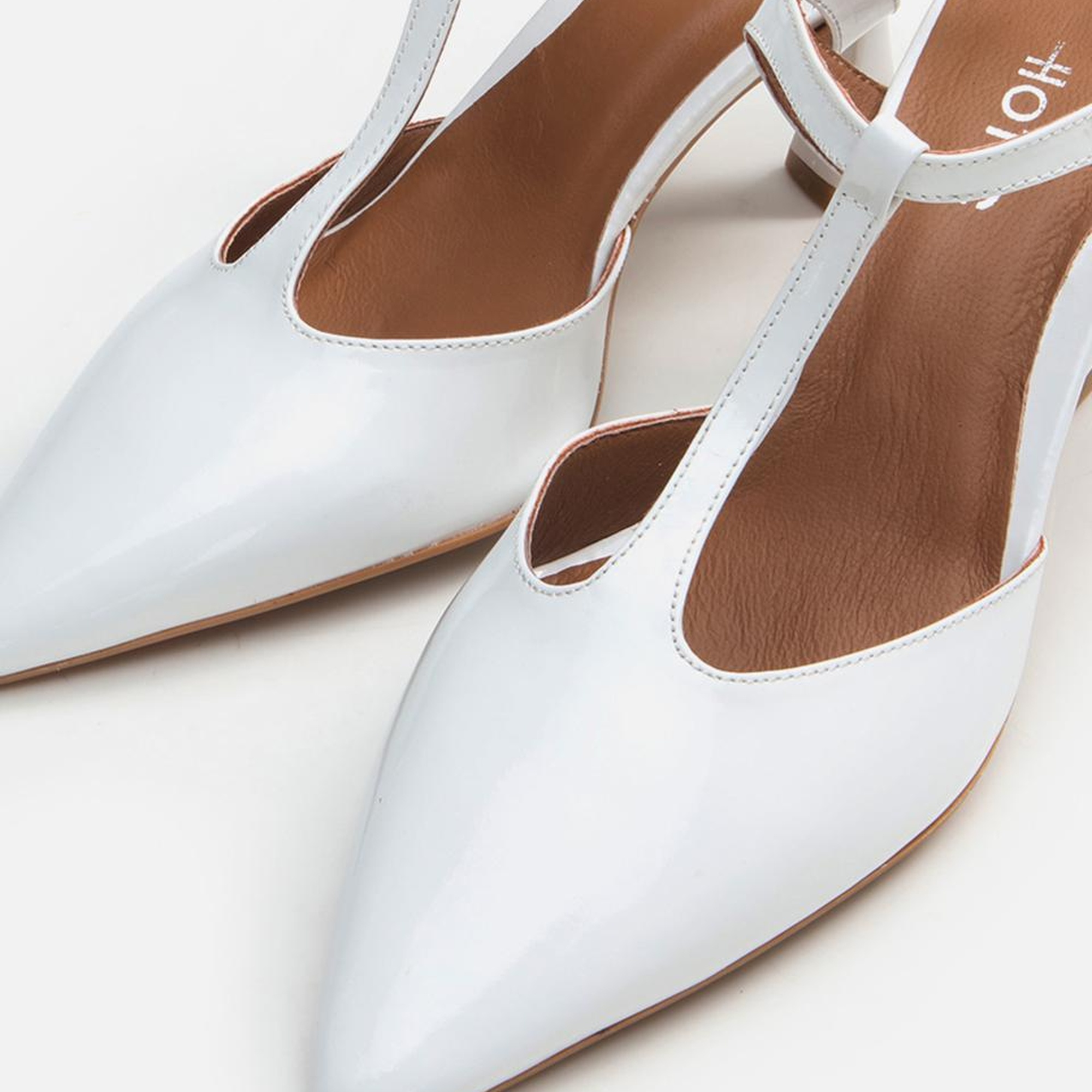 Kadın Deri Beyaz İnce Topuklu Stiletto