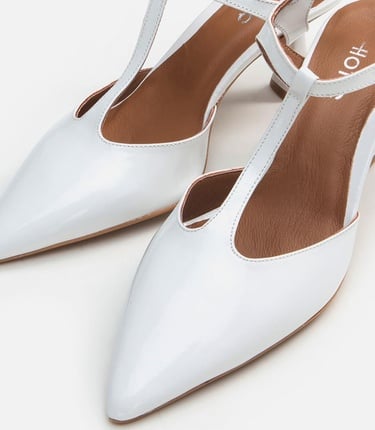  Kadın Deri Beyaz İnce Topuklu Stiletto