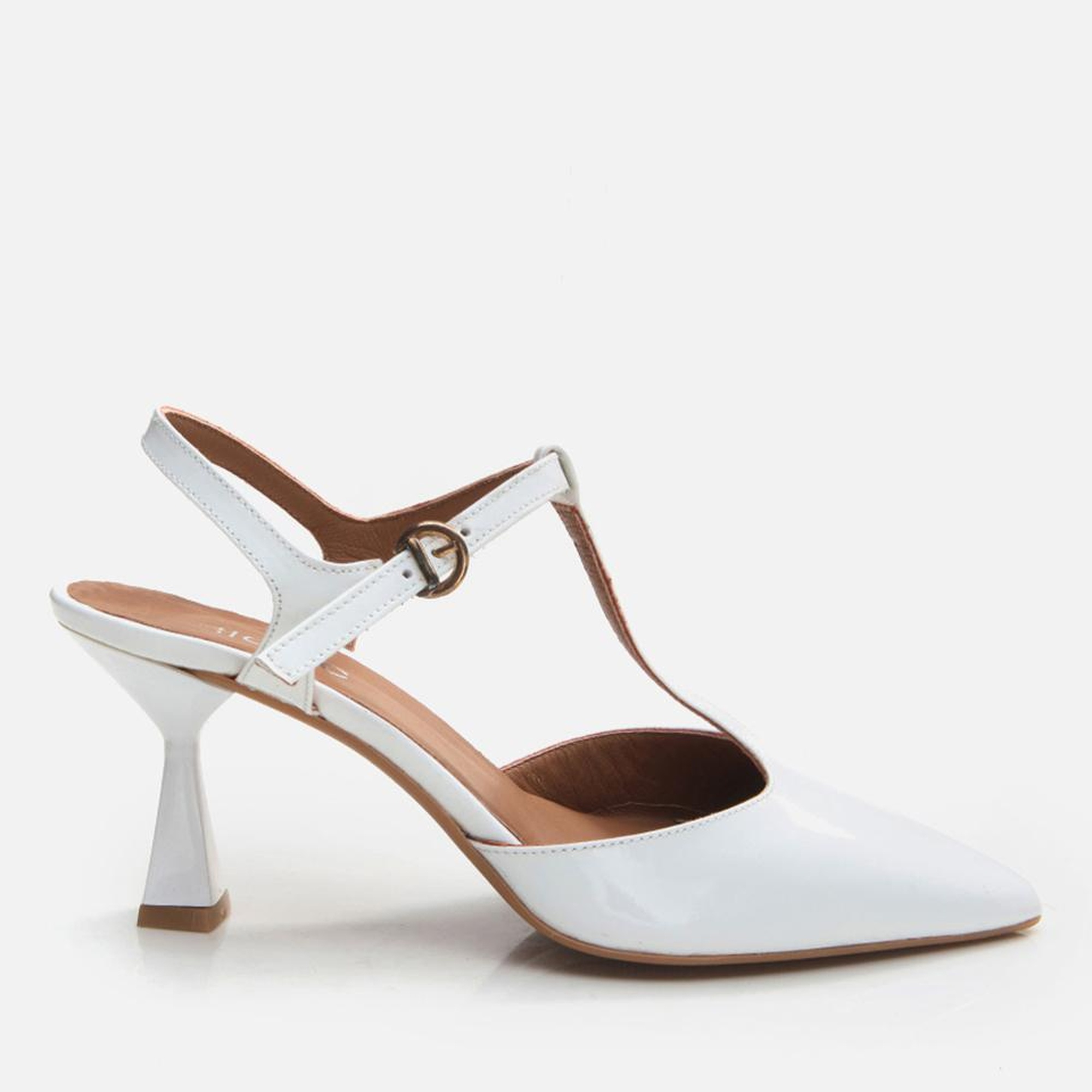 Kadın Deri Beyaz İnce Topuklu Stiletto