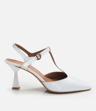  Kadın Deri Beyaz İnce Topuklu Stiletto
