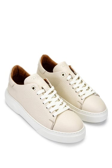  Tamer Tanca Kadın Hakiki Deri Bej Sneakers & Spor Ayakkabı