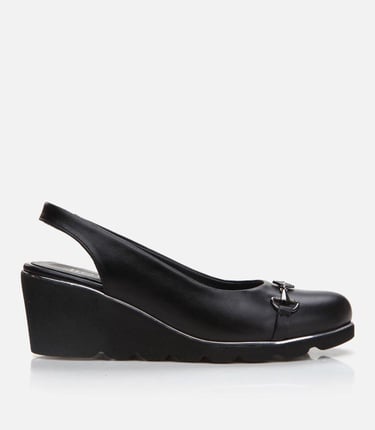  Kadın Deri Siyah Kalın Topuk