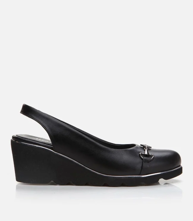  Kadın Deri Siyah Kalın Topuk