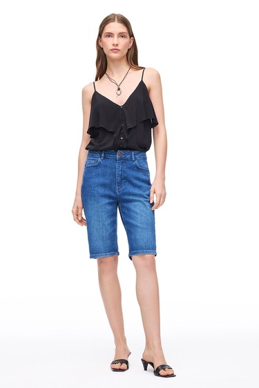  Mavi Denim Slim Fit Yüksek Bel Denim