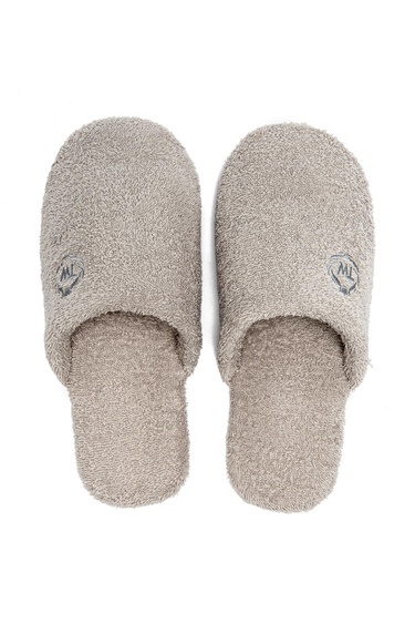  Havlu Kumaş Erkek Banyo Terliği Gri 41/46