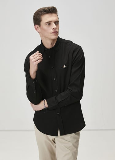  Beymen Club Erkek Comfort Fit Siyah Gömlek