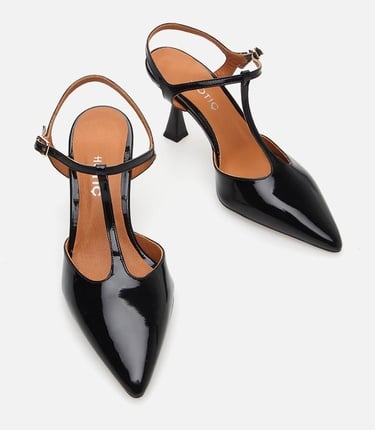  Kadın Deri Siyah İnce Topuklu Stiletto