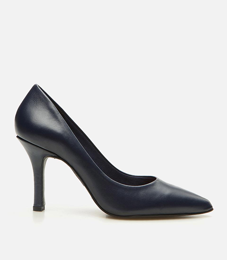  Kadın Deri Lacivert Stiletto