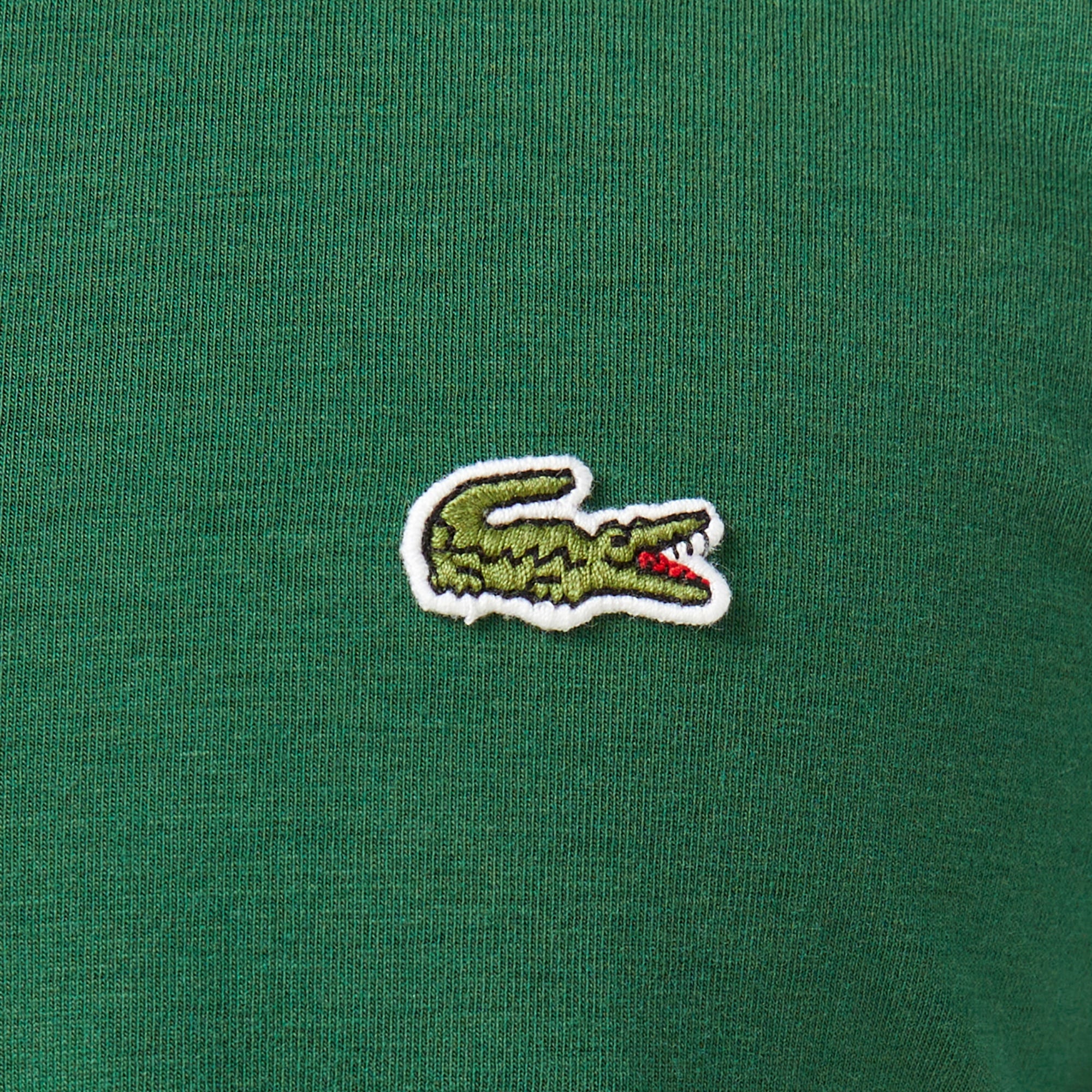 Lacoste Erkek Slim Fit Bisiklet Yaka Koyu Yeşil T-Shirt