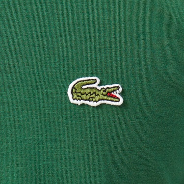  Lacoste Erkek Slim Fit Bisiklet Yaka Koyu Yeşil T-Shirt
