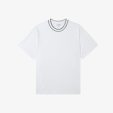  Lacoste Erkek Regular Fit Bisiklet Yaka Beyaz T-Shirt