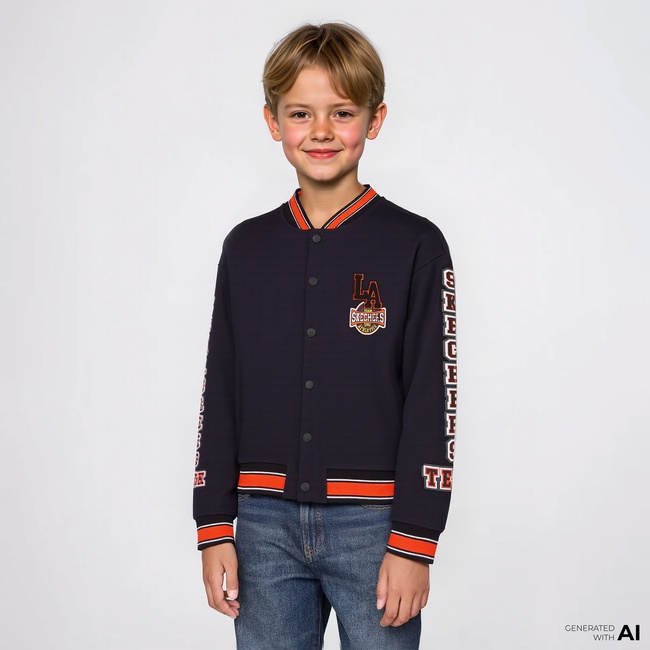  Skechers B 2Xi-Lock Bomber Çocuk Siyah Ceket