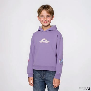  Nautica Knit Active Çocuk Mor Sweatshirt