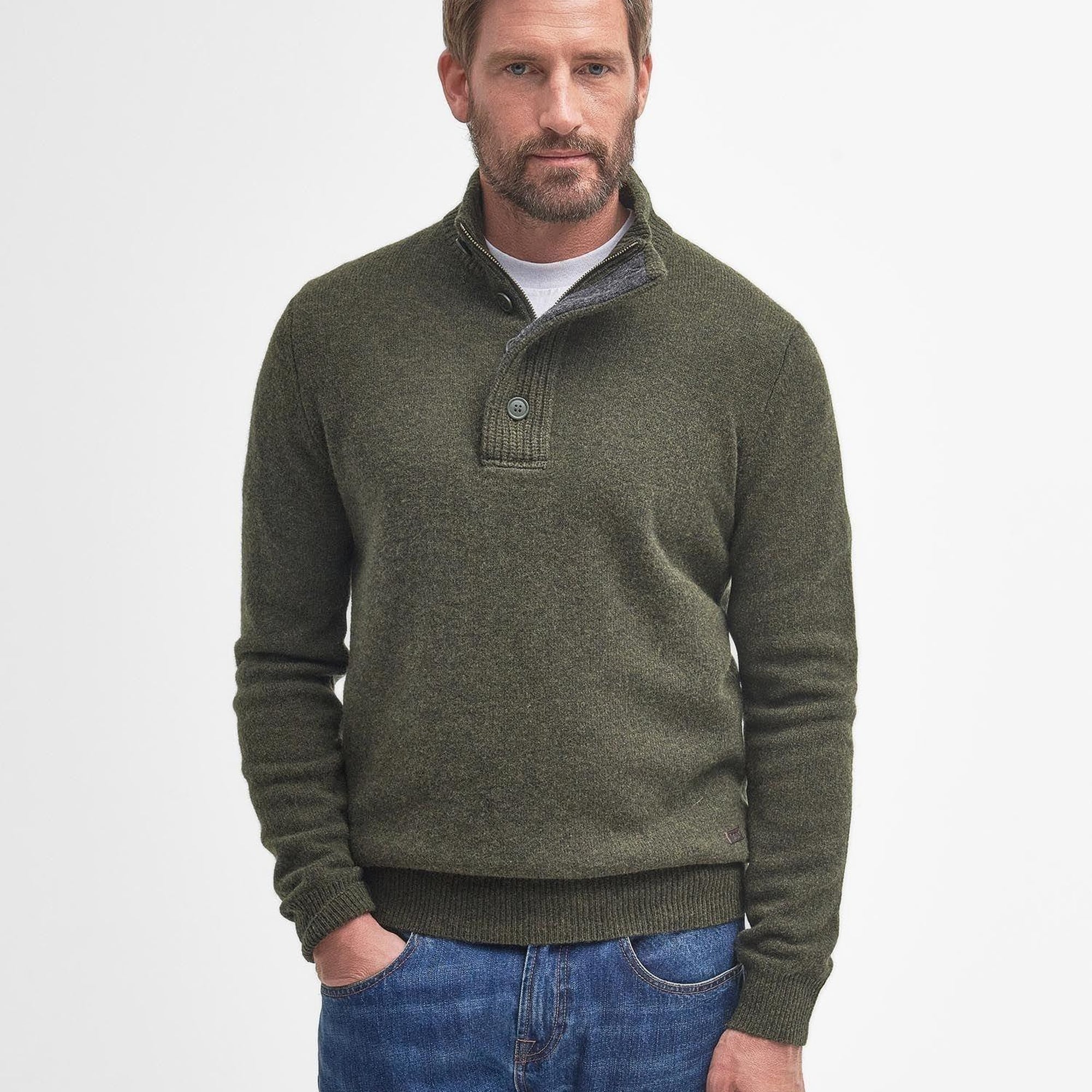 Barbour Patch Half Zip Kazak