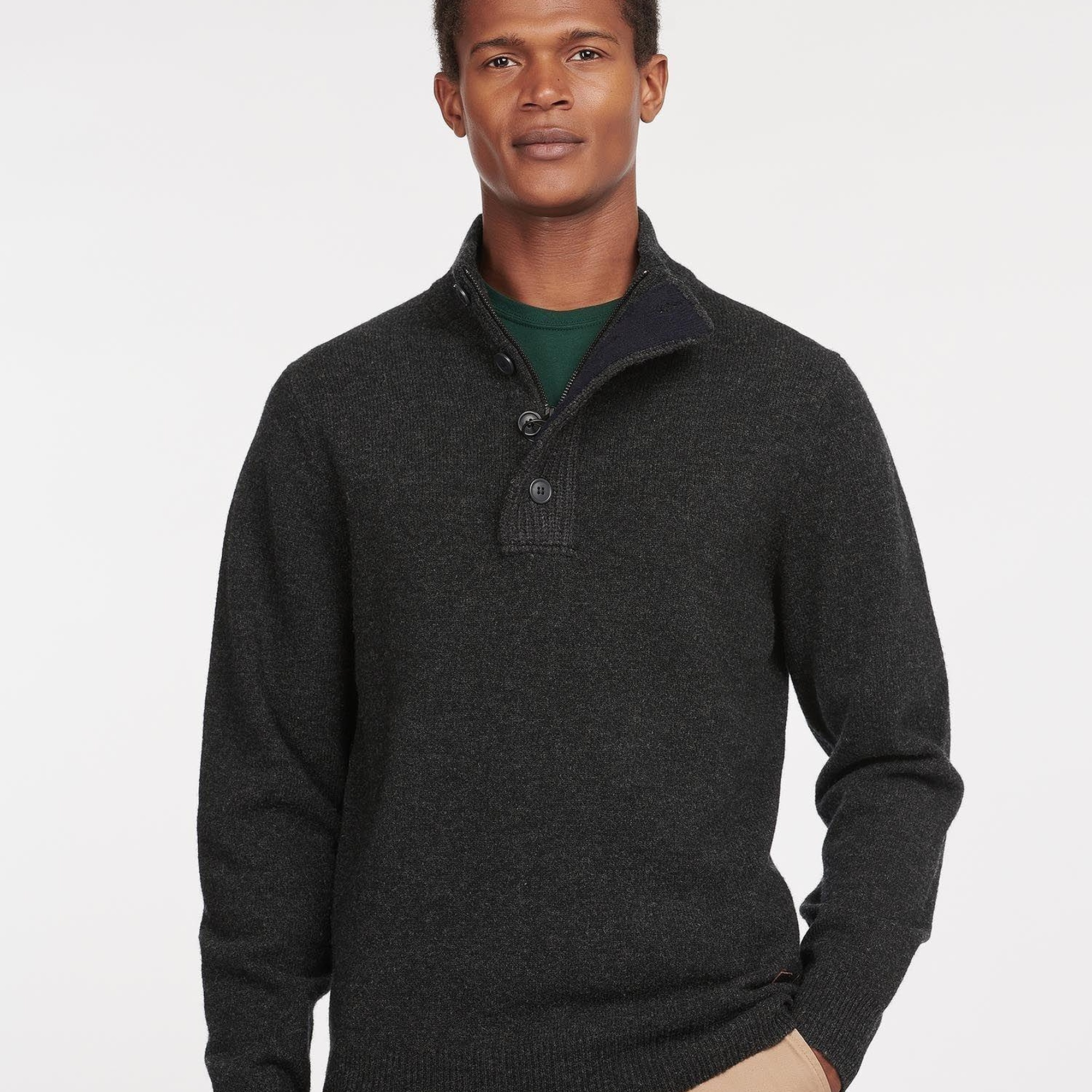 Barbour Patch Half Zip Kazak