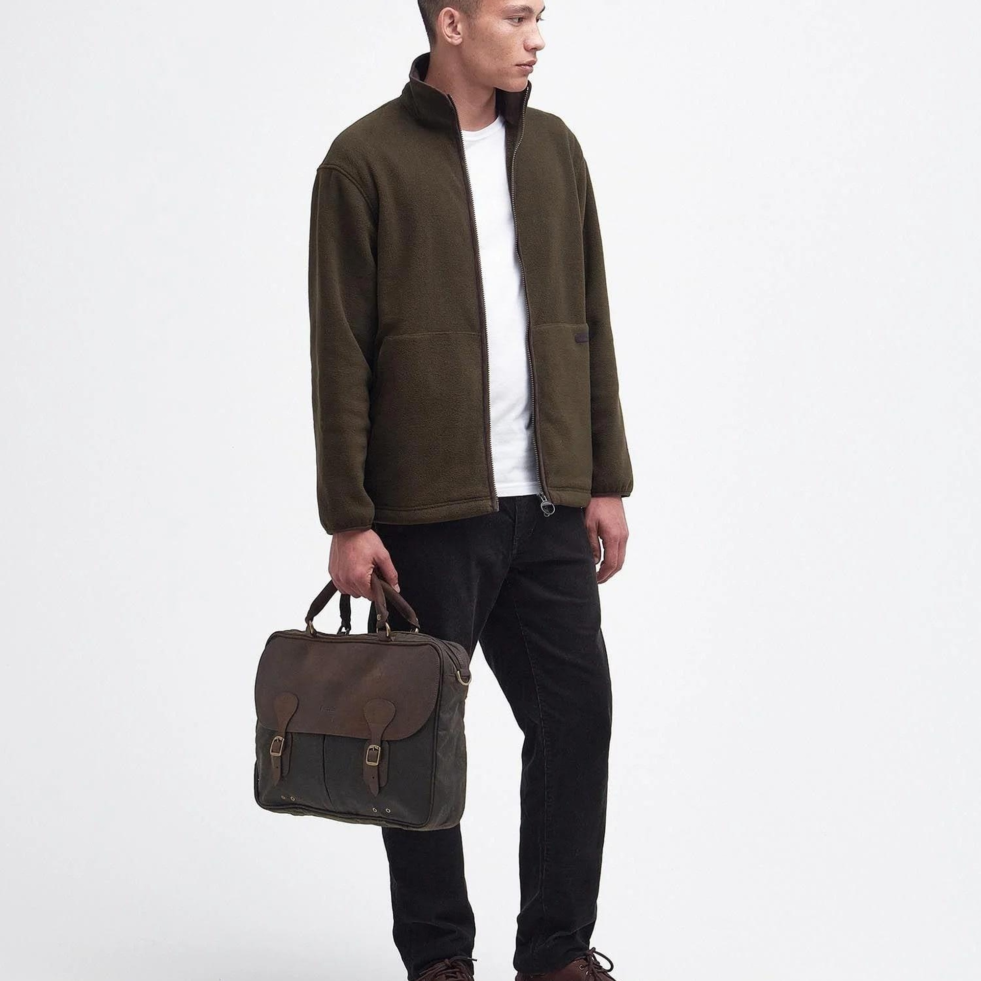 Barbour Yağlı Deri Evrak Çantası