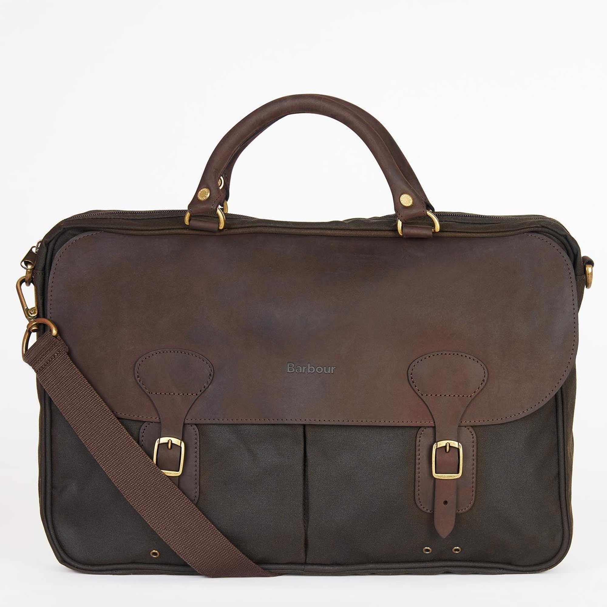 Barbour Yağlı Deri Evrak Çantası