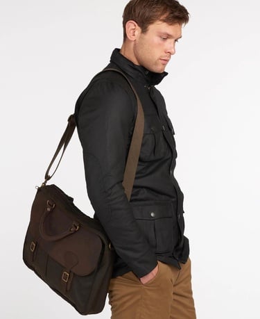  Barbour Yağlı Deri Evrak Çantası