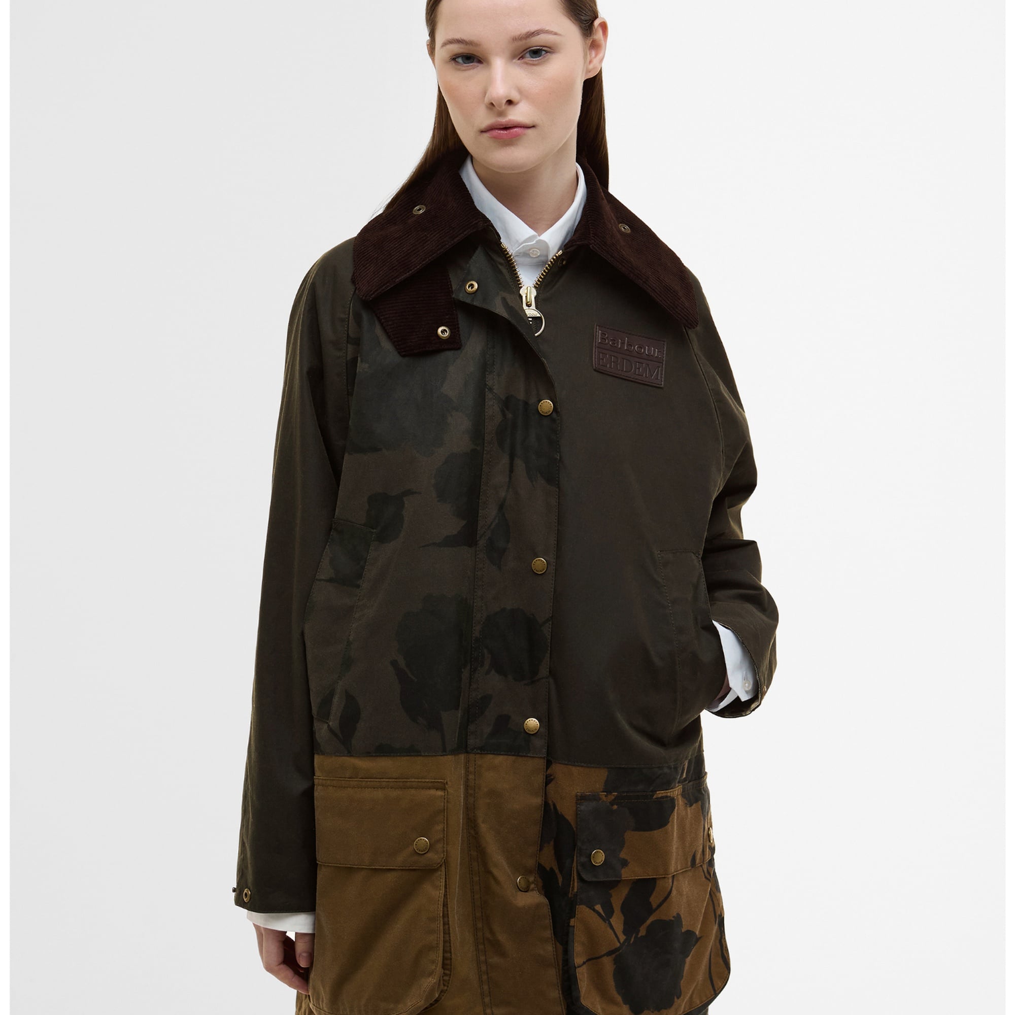 Barbour X Erdem Beauflower Yağlı Ceket