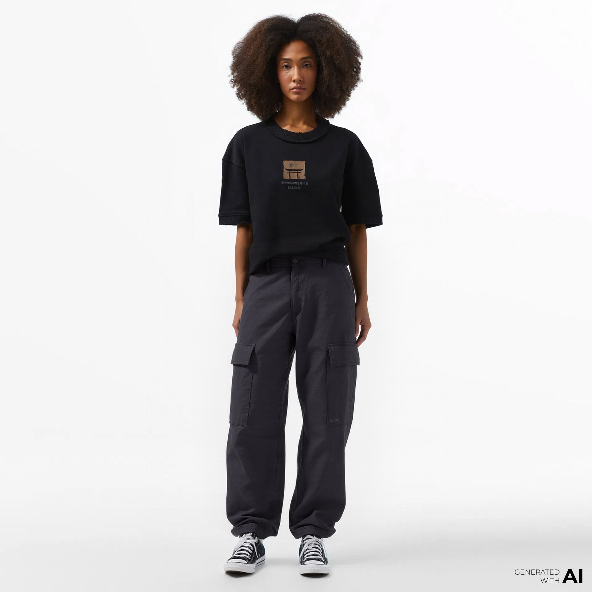 adidas Premium Essentials Kadın Siyah Kargo Pantolon