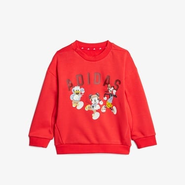  adidas Disney Mickey Mouse Kırmızı Bebek Eşofman Takımı