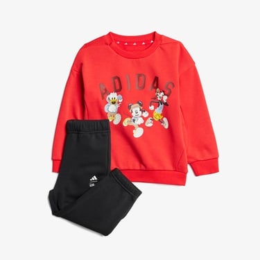  adidas Disney Mickey Mouse Kırmızı Bebek Eşofman Takımı