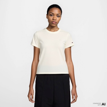  Champion SS Kadın Beyaz T-Shirt