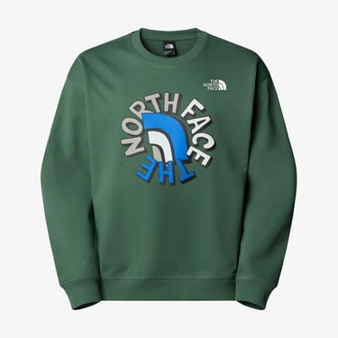  The North Face Oversized Crew Erkek Yeşil Mont