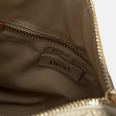  Kadın Bej Örgü Baskılı El Çantası