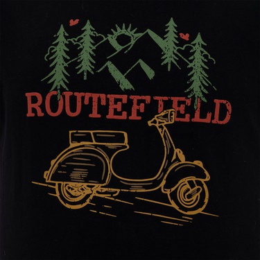  Routefield Thane Erkek Siyah Tişört