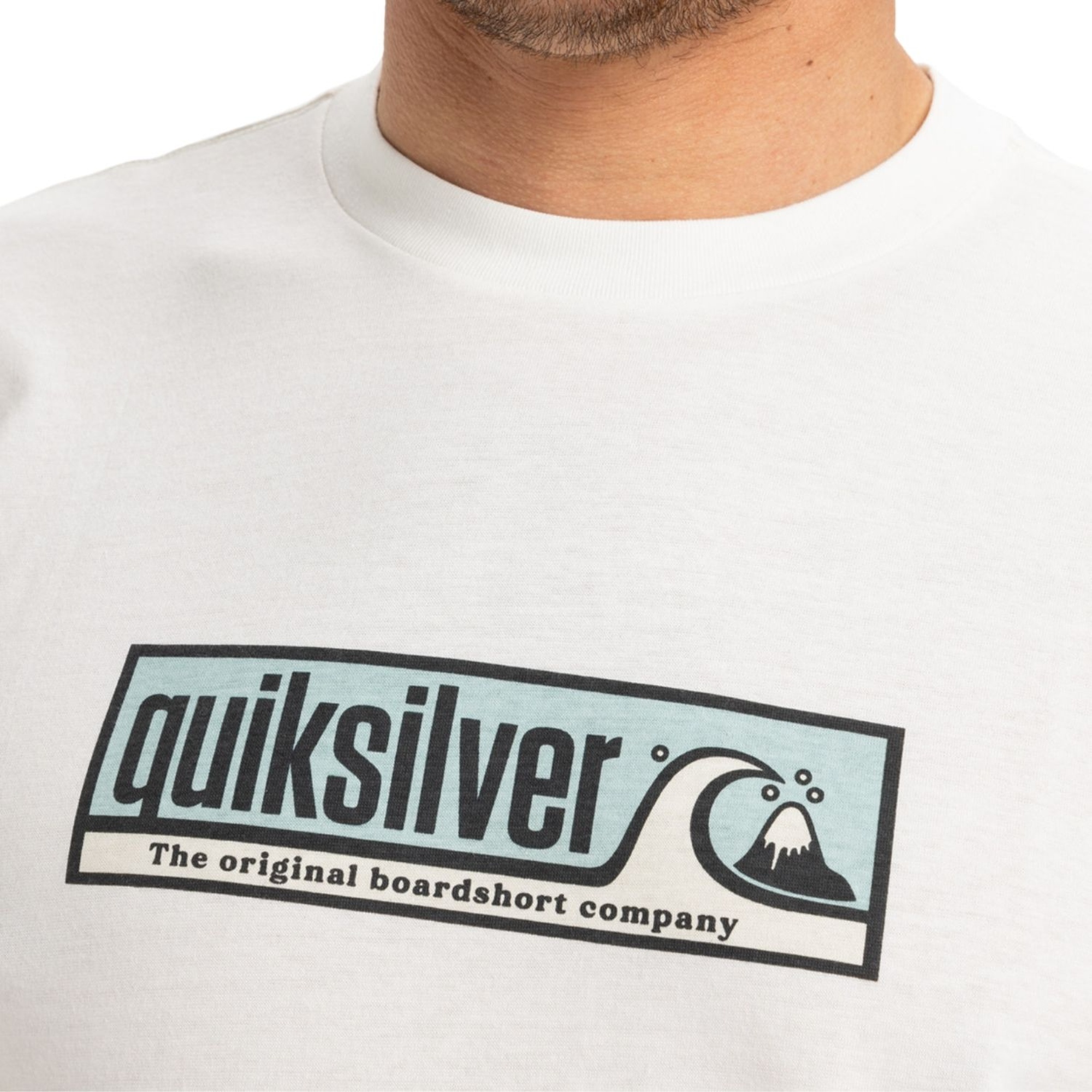 Quiksilver Evo Endless Type Erkek Beyaz Tişört