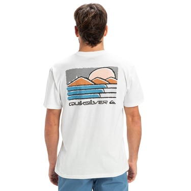  Quiksilver Evo Future Islands Erkek Beyaz Tişört