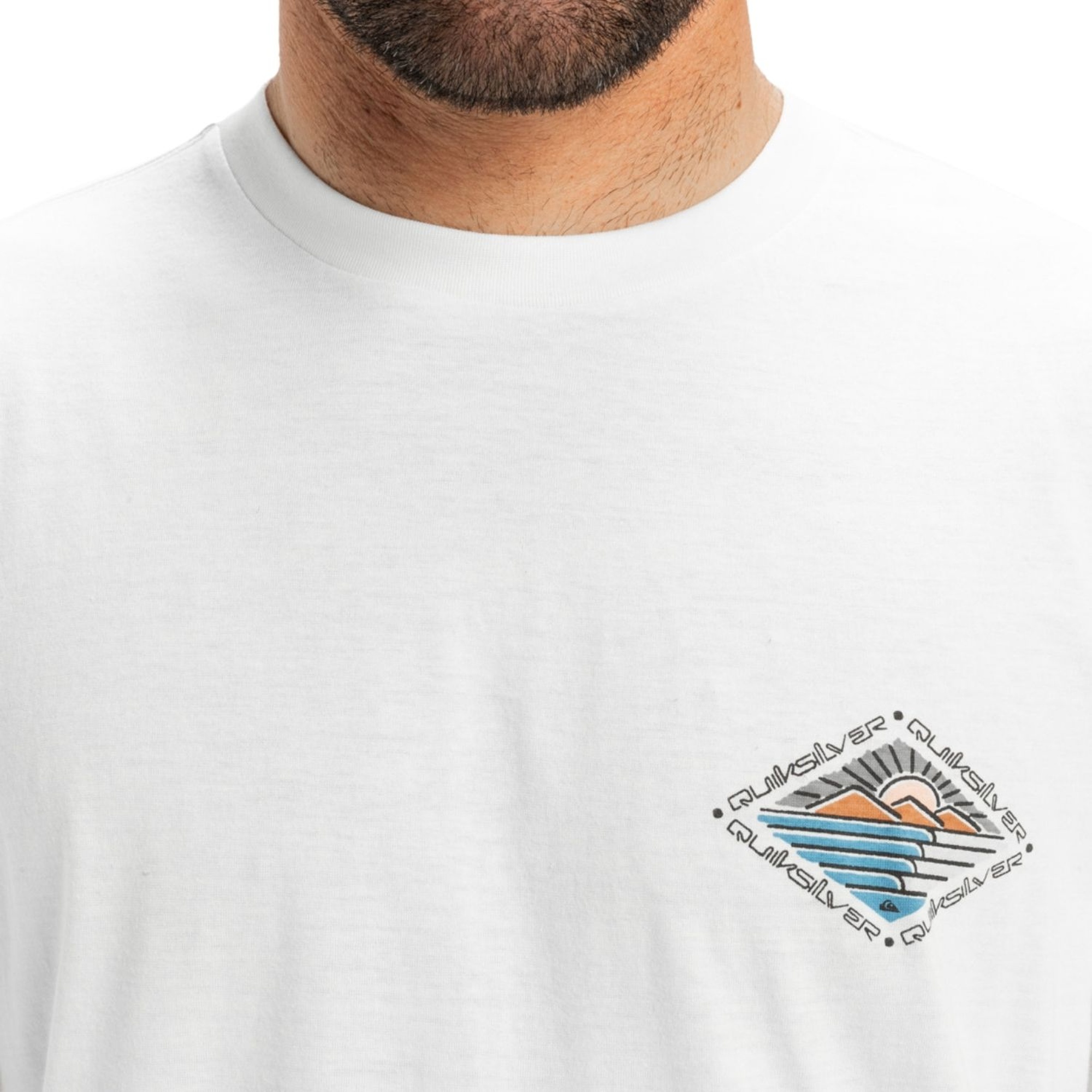 Quiksilver Evo Future Islands Erkek Beyaz Tişört