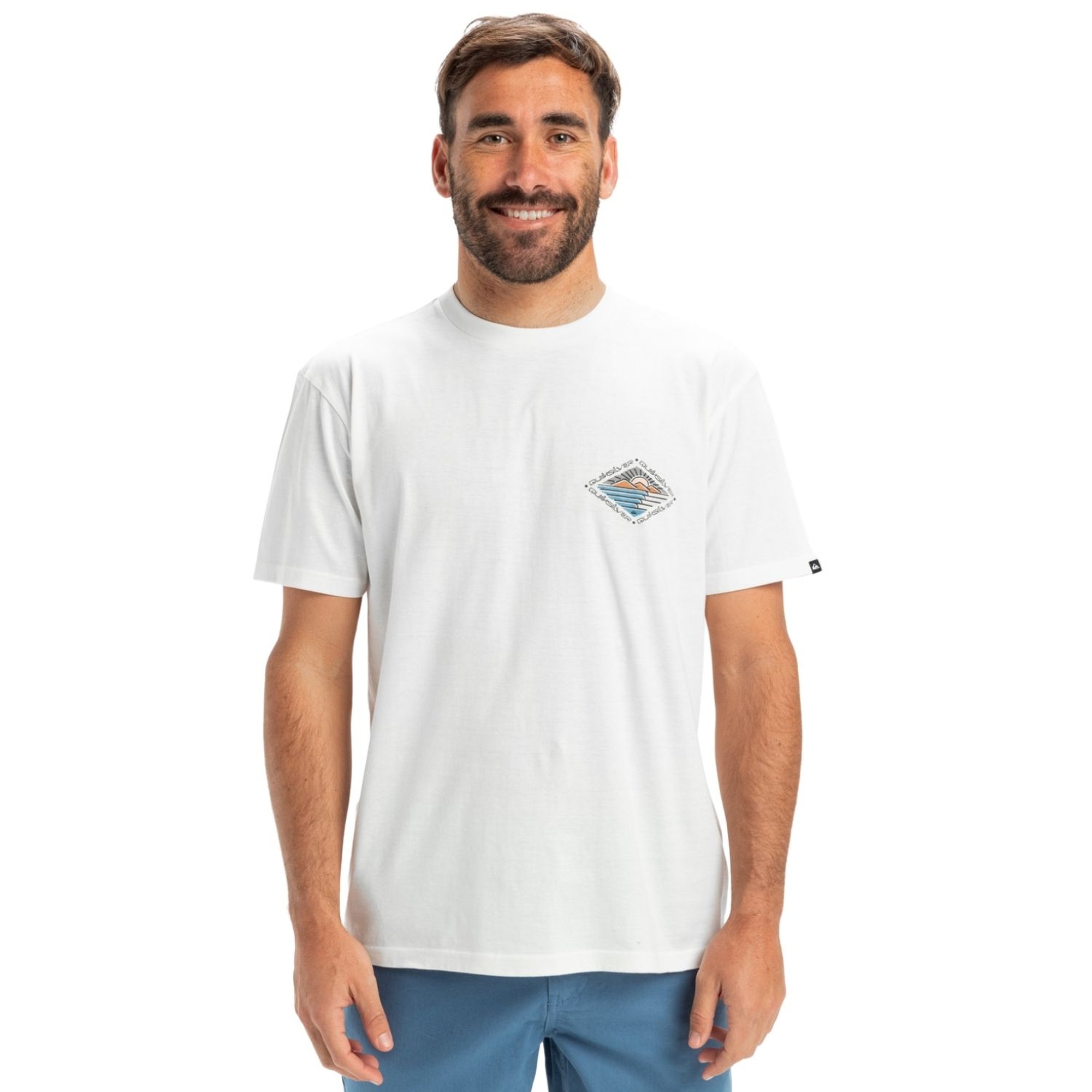 Quiksilver Evo Future Islands Erkek Beyaz Tişört