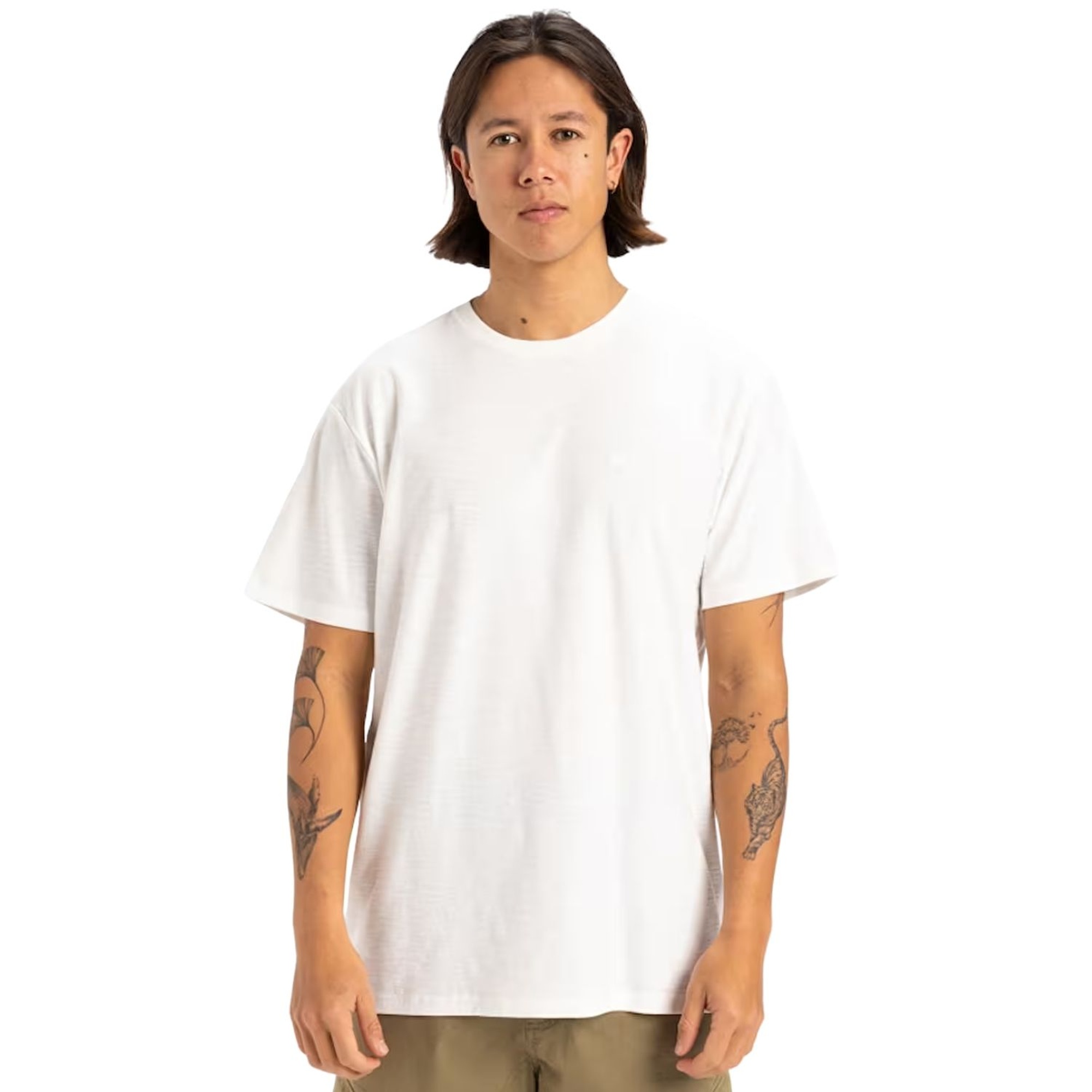 Quiksilver Slub Roundneck Erkek Beyaz Tişört